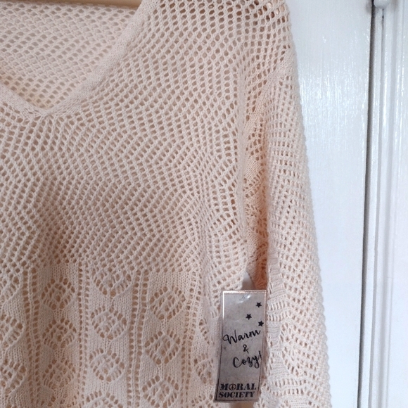 NWT Moral Society Knit Lightweight Sweater - Picture 5 of 9